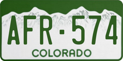 CO license plate AFR574