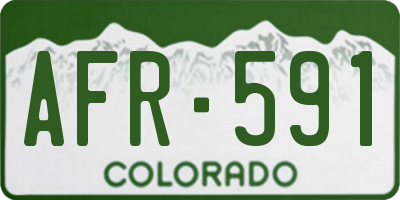CO license plate AFR591