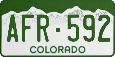 CO license plate AFR592