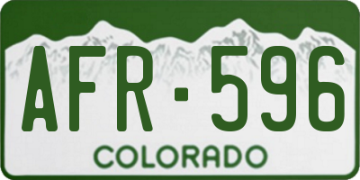 CO license plate AFR596