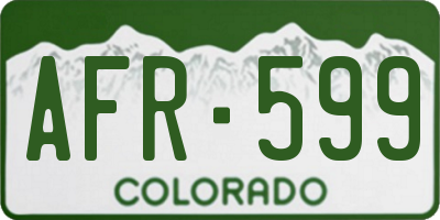 CO license plate AFR599