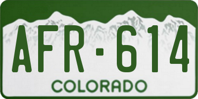 CO license plate AFR614