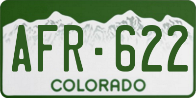 CO license plate AFR622