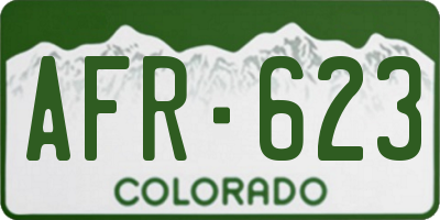CO license plate AFR623