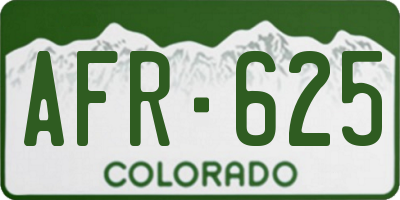 CO license plate AFR625