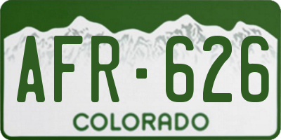 CO license plate AFR626