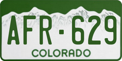 CO license plate AFR629