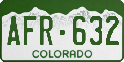 CO license plate AFR632