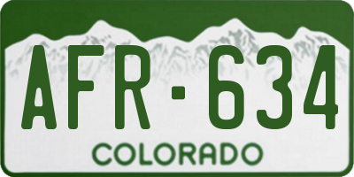 CO license plate AFR634