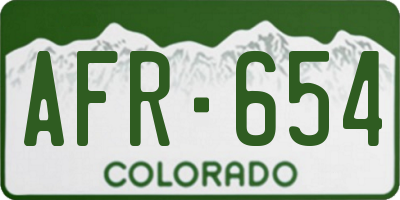 CO license plate AFR654