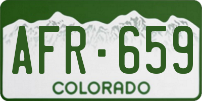 CO license plate AFR659