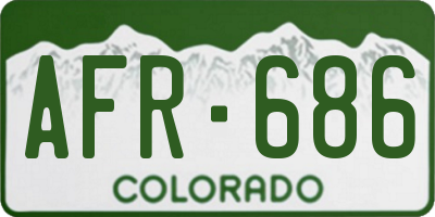 CO license plate AFR686