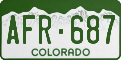 CO license plate AFR687