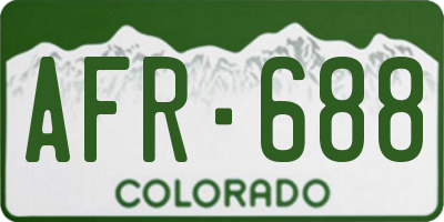 CO license plate AFR688