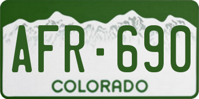 CO license plate AFR690
