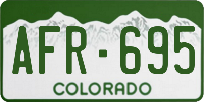 CO license plate AFR695