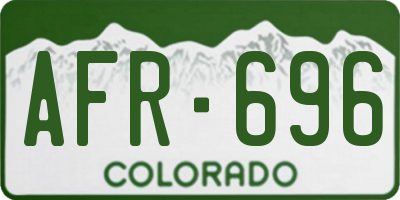 CO license plate AFR696