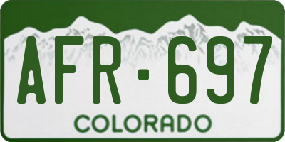 CO license plate AFR697
