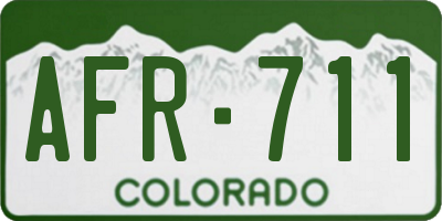 CO license plate AFR711