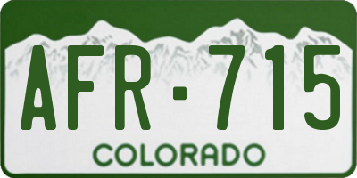 CO license plate AFR715