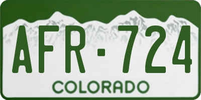 CO license plate AFR724