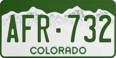 CO license plate AFR732