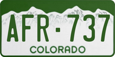 CO license plate AFR737