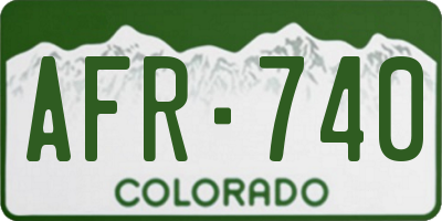 CO license plate AFR740