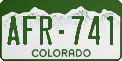 CO license plate AFR741