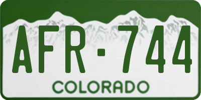 CO license plate AFR744