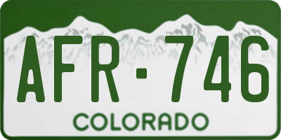 CO license plate AFR746