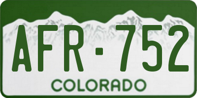 CO license plate AFR752