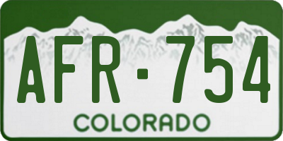 CO license plate AFR754