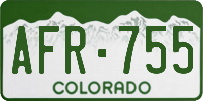 CO license plate AFR755