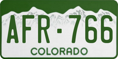 CO license plate AFR766