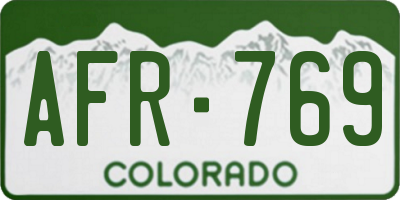 CO license plate AFR769
