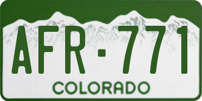CO license plate AFR771