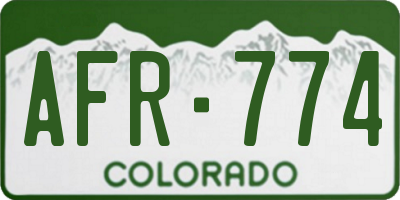 CO license plate AFR774