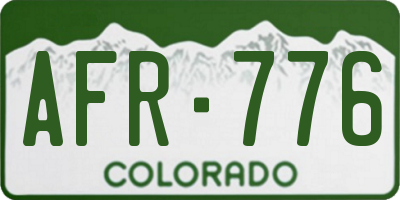 CO license plate AFR776