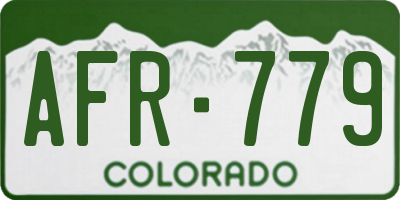 CO license plate AFR779