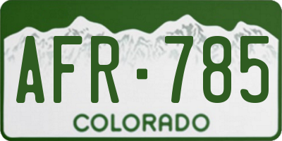 CO license plate AFR785