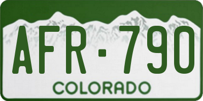 CO license plate AFR790