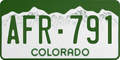 CO license plate AFR791