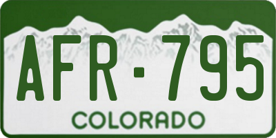 CO license plate AFR795