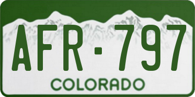 CO license plate AFR797