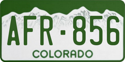 CO license plate AFR856