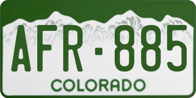 CO license plate AFR885
