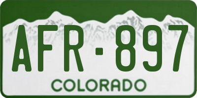 CO license plate AFR897