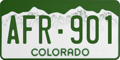 CO license plate AFR901