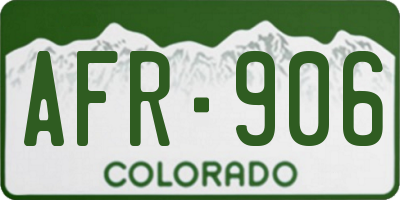 CO license plate AFR906